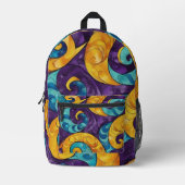 Neuseeland Māori Paua Pattern Bedruckter Rucksack (Vorderseite)