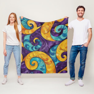 Neuseeland Māori Paua Pattern Fleecedecke