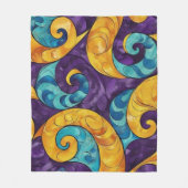 Neuseeland Māori Paua Pattern Fleecedecke (Vorderseite)