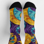 Neuseeland Māori Paua Pattern Socken (Oben)