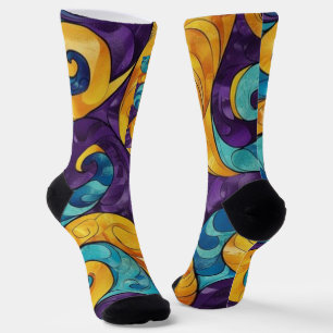 Neuseeland Māori Paua Pattern Socken