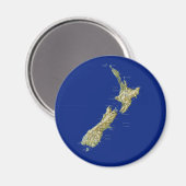 Neuseeland Map Magnet (Vorderseite/Rückseite)