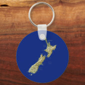 Neuseeland Map Schlüsselanhänger (Vorderseite)