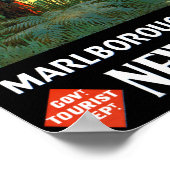 Neuseeland Marlborough Sounds Vintage Poster (Ecke)