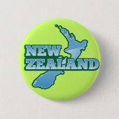 NEUSEELAND mit einer Karte Button (Vorderseite)