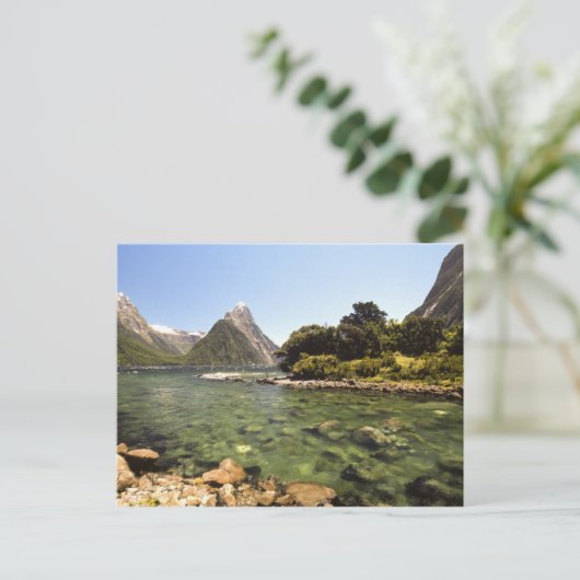 Neuseeland, Miter Peak & Bowen Postkarte (Stehend Vorderseite)