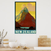 Neuseeland ~ Miter Peak Leinwand. Poster (Küche)