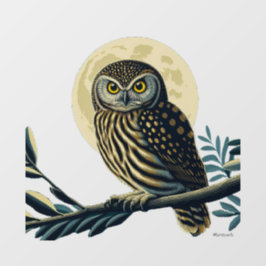 Neuseeland Morepork Window Cling Decal Fensteraufkleber