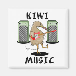 Neuseeland Music Kiwi Gitarre spielen Magnet