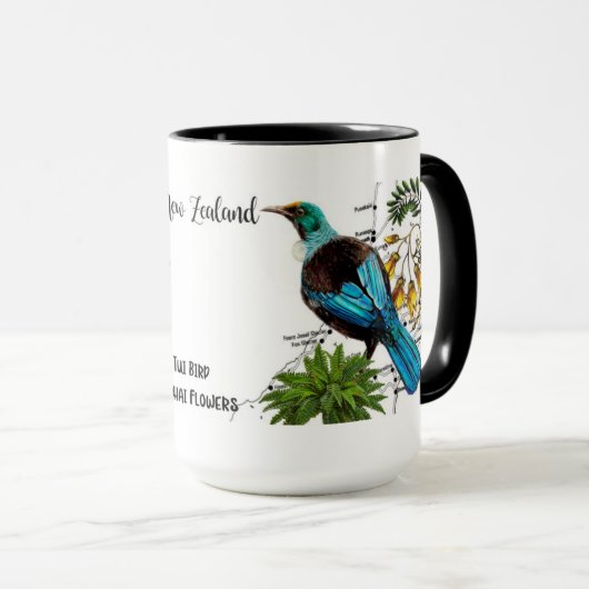 Neuseeland Native Bird Coffee Tasse (VorderseiteRechts)
