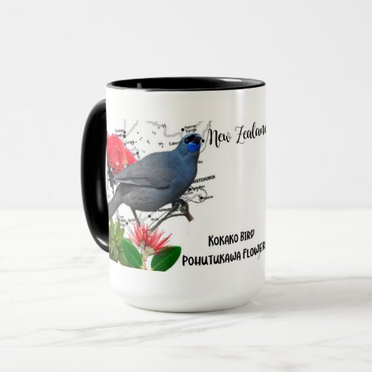 Neuseeland Native Bird Coffee Tasse (Vorderseite Links)