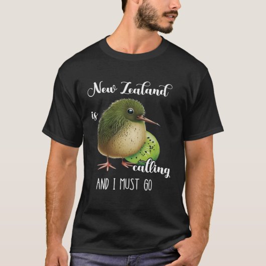 Neuseeland nennt Kiwi Bird Animal Wildlife B T-Shirt (Vorderseite)