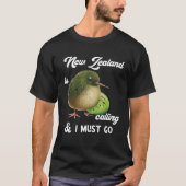 Neuseeland nennt Kiwi Bird Wildlife Frucht und T-Shirt (Vorderseite)