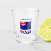 Neuseeland Neuseeland Flaggen Blue Personalizati Schnapsglas (Vorderseite)
