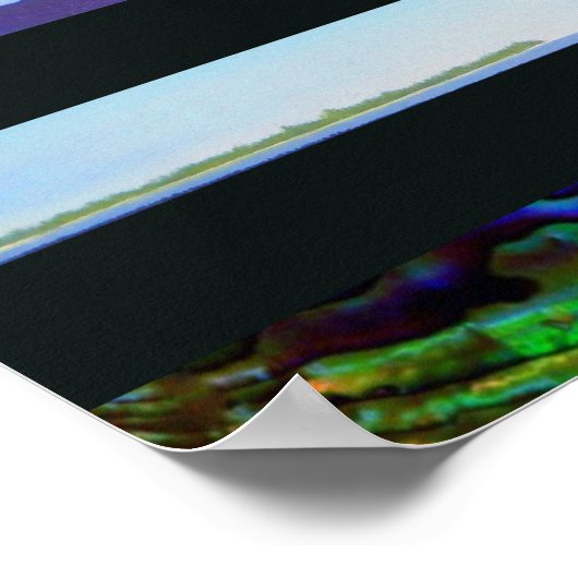 NEUSEELAND NORDINSELLANDSCHAFTEN POSTER (Ecke)