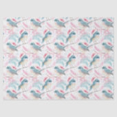 Neuseeland North Island Robin Pattern Weihnachten Seidenpapier (Vorderseite)