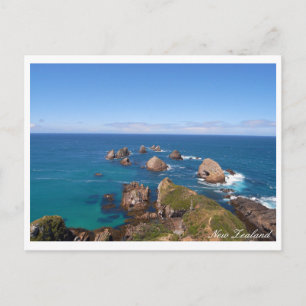 Neuseeland, Nugget Point Rock Circle, Urlaub Postkarte