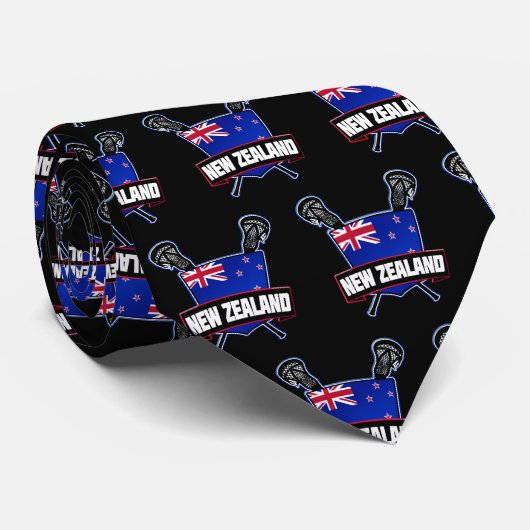 Neuseeland NZ Lacrosse Krawatte (Gerollt)