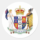 Neuseeland NZ Runder Aufkleber (Vorderseite)