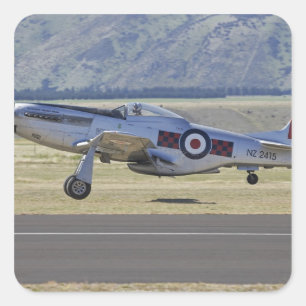 Neuseeland, Otago, Wanaka, Warbirds Over 4 Quadratischer Aufkleber