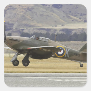 Neuseeland, Otago, Wanaka, Warbirds Over 6 Quadratischer Aufkleber