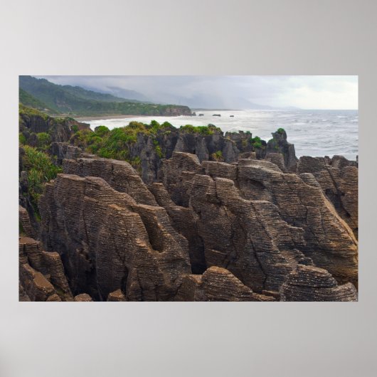 Neuseeland: Pancake Rocks Poster (Vorne)