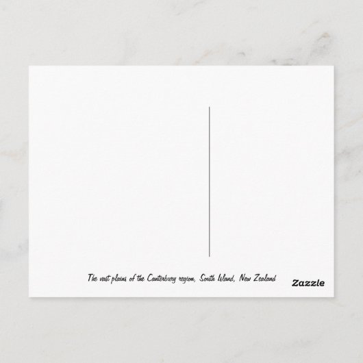 Neuseeland Postkarte (Rückseite)