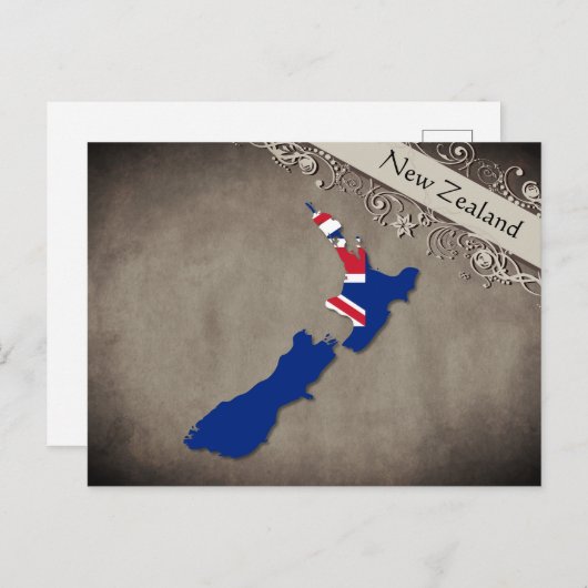 Neuseeland Postkarte (Vorne/Hinten)