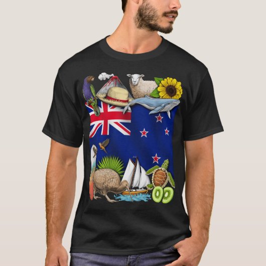 Neuseeland Pride lustig T-Shirt (Vorderseite)