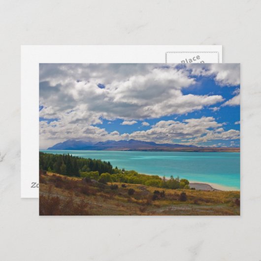 Neuseeland: Pukaki Postkarte (Vorne/Hinten)