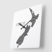 Neuseeland Quadratische Wanduhr (Winkel)