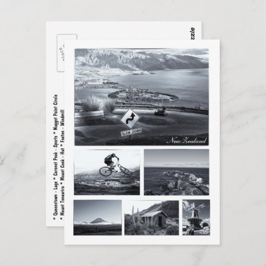 Neuseeland - Queenstown, Tongariro, Koch Postkarte (Vorne/Hinten)