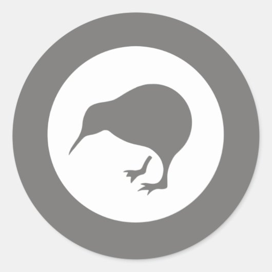 Neuseeland RAF Kiwi Roundel gedämpft Runder Aufkleber (Vorderseite)