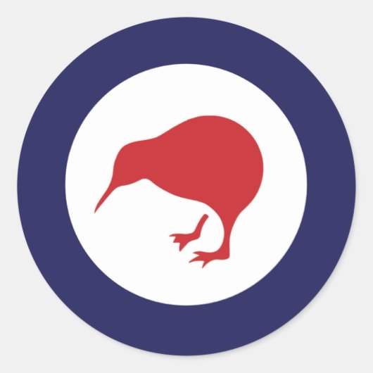 Neuseeland RAF Kiwi Roundel Runder Aufkleber (Vorderseite)