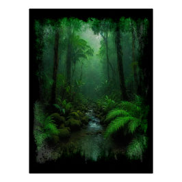 Neuseeland Rainforest Poster