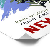 Neuseeland Rata Blossom Vintage Travel Poster (Ecke)