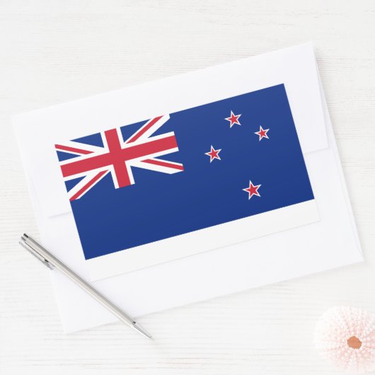 Neuseeland Rechteckiger Aufkleber (Umschlag)