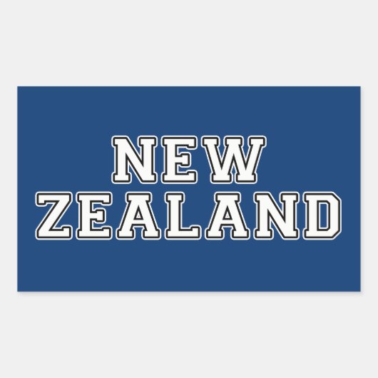 Neuseeland Rechteckiger Aufkleber (Vorderseite)