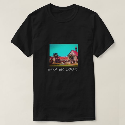 Neuseeland reisen Rotorua Museum T-Shirt (Design vorne)