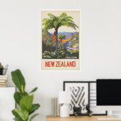 Neuseeland Reiseplakat Baumfarn Kunst Marcus Poster (Heimbüro)