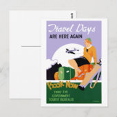Neuseeland Reisetage Vintage Travel Poster Postkarte (Vorne/Hinten)