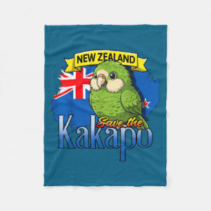 Neuseeland rettet den Kakapo niedlichen süßen Voge Fleecedecke