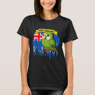 Neuseeland rettet den Kakapo niedlichen Vogel T-Shirt