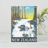Neuseeland River Travel Poster T - Shirt Einladung (Stehend Vorderseite)