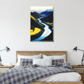 Neuseeland River Valley - Canvas Print Leinwanddruck (Insitu (Schlafzimmer))