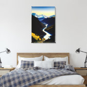Neuseeland River Valley - Canvas Print Leinwanddruck (Insitu (Schlafzimmer))