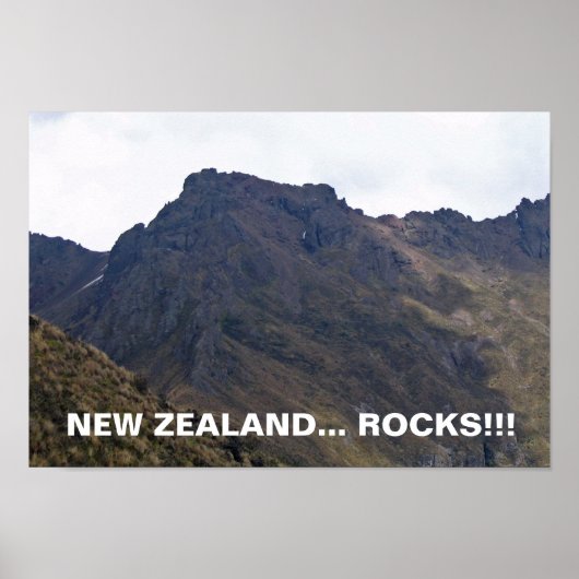 Neuseeland Rocks-Poster Poster (Vorne)