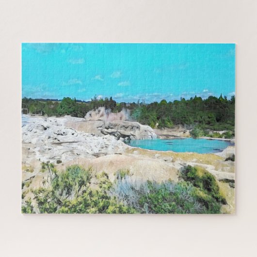 Neuseeland Rotorua Landschaft herausfordernd Puzzle (Horizontal)