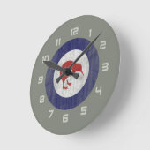 Neuseeland roundel runde wanduhr (Winkel)