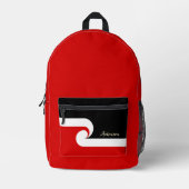 Neuseeland, Rucksack, Maori Flag, Wave / Surf Bedruckter Rucksack (Vorderseite)